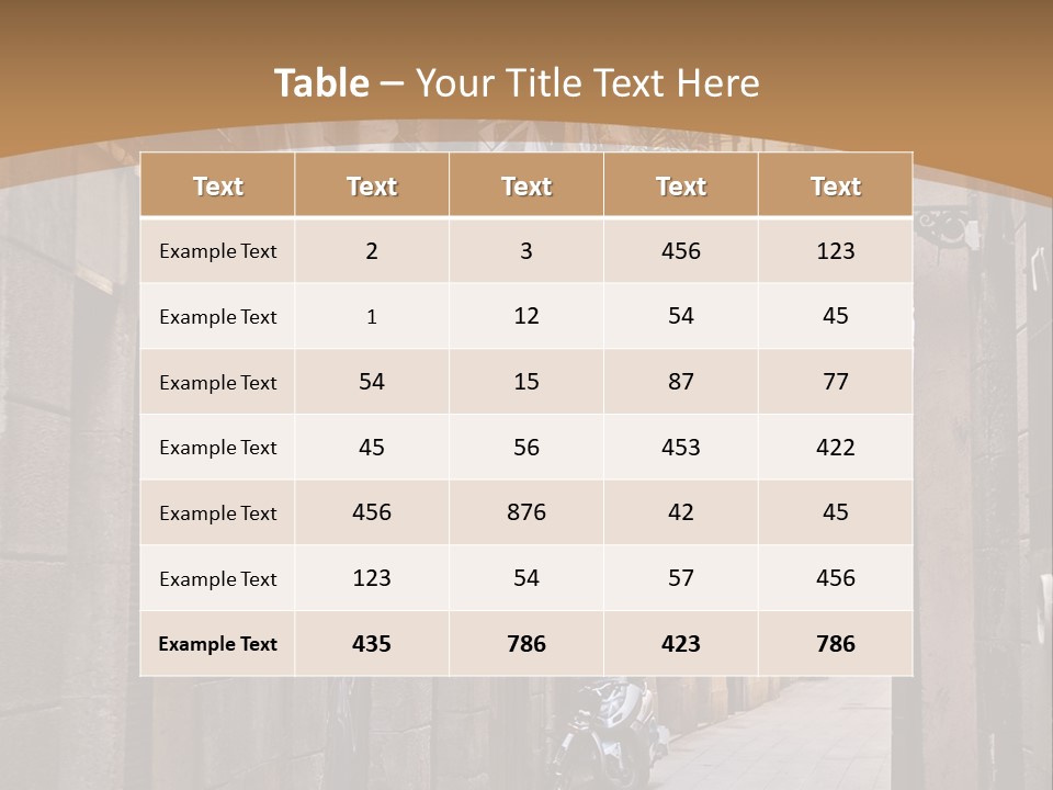 Tenement House In Barcelona. PowerPoint Template