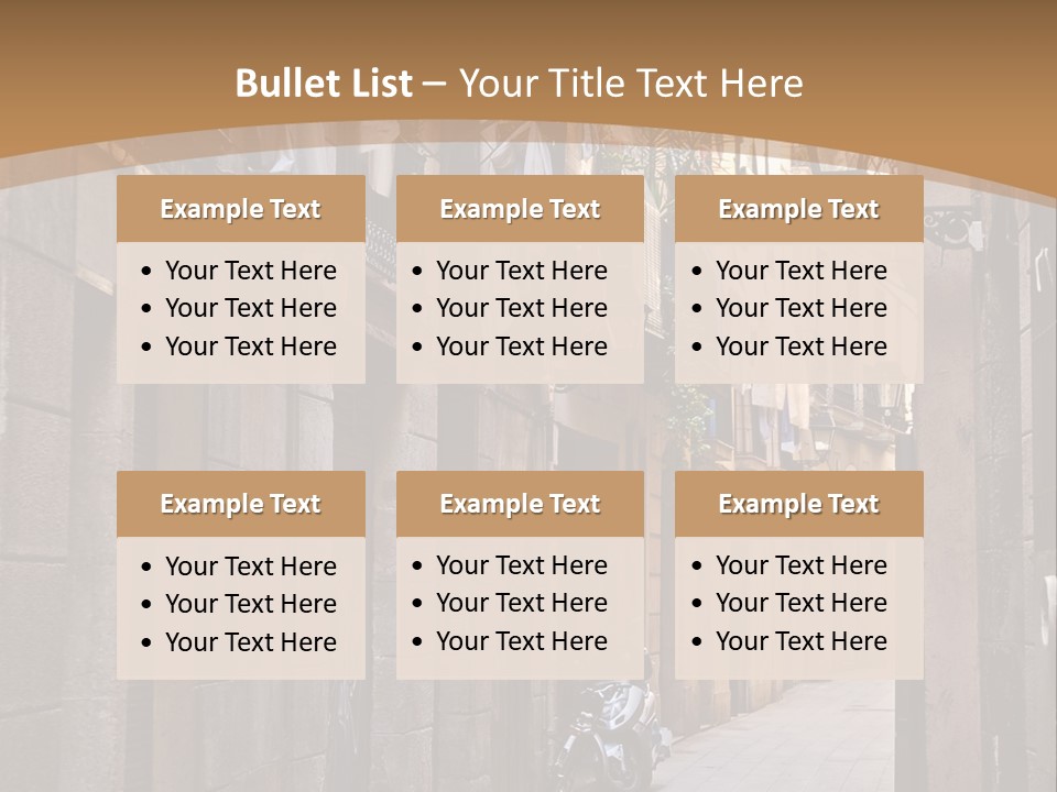 Tenement House In Barcelona. PowerPoint Template