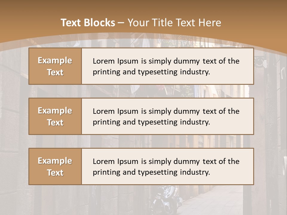Tenement House In Barcelona. PowerPoint Template
