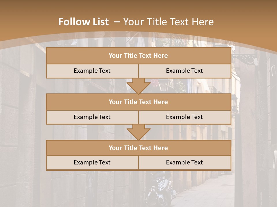 Tenement House In Barcelona. PowerPoint Template