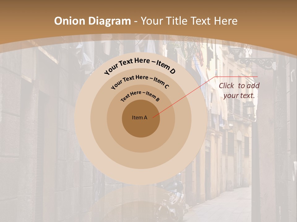 Tenement House In Barcelona. PowerPoint Template