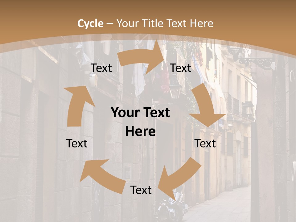 Tenement House In Barcelona. PowerPoint Template