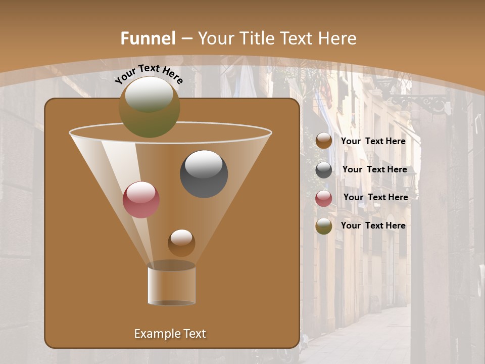 Tenement House In Barcelona. PowerPoint Template