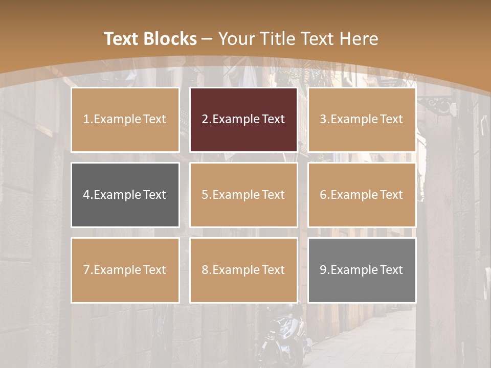 Tenement House In Barcelona. PowerPoint Template