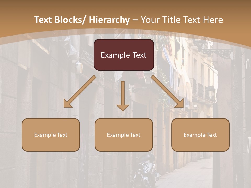 Tenement House In Barcelona. PowerPoint Template
