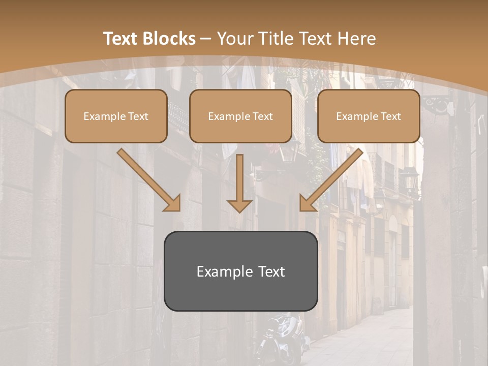 Tenement House In Barcelona. PowerPoint Template