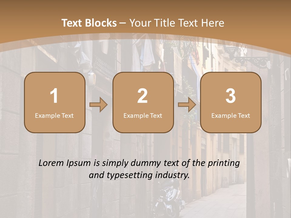 Tenement House In Barcelona. PowerPoint Template