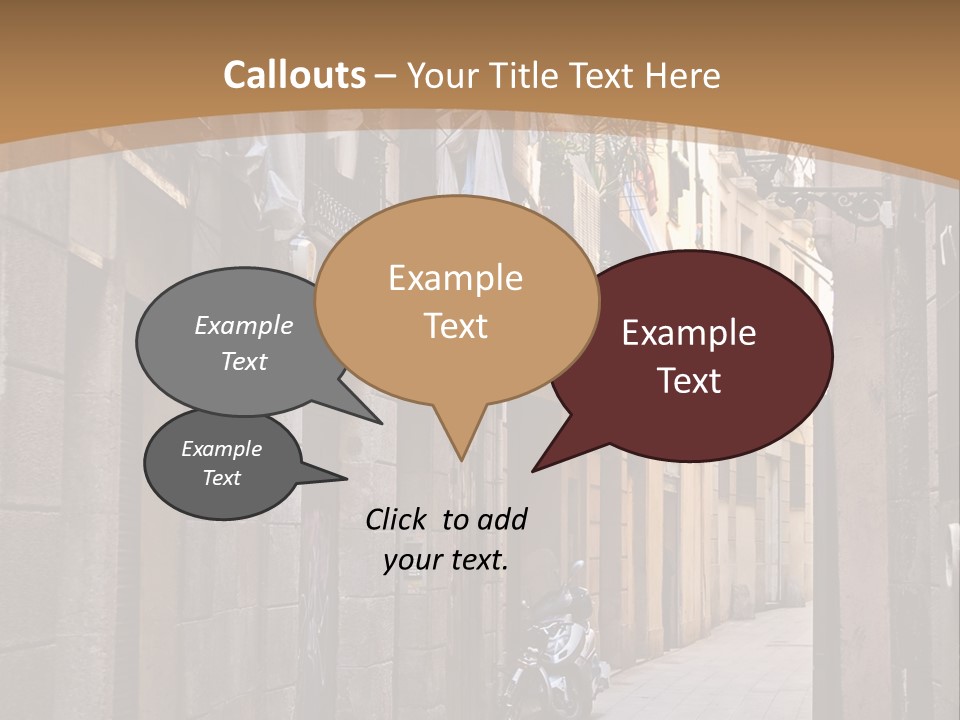 Tenement House In Barcelona. PowerPoint Template