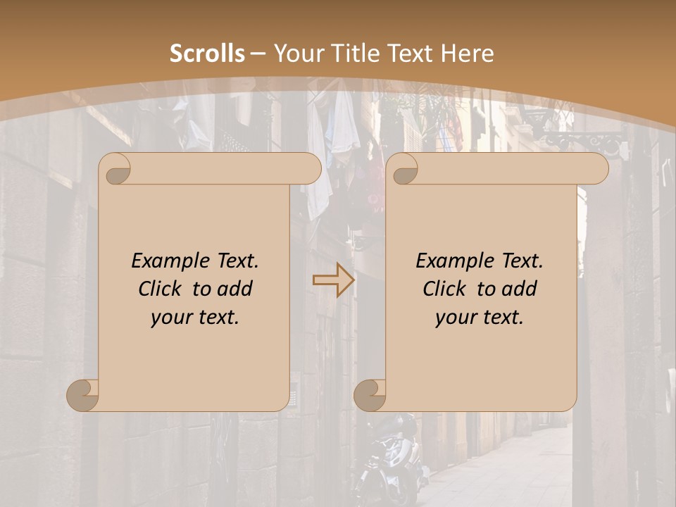 Tenement House In Barcelona. PowerPoint Template