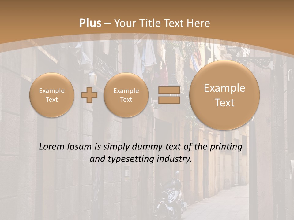 Tenement House In Barcelona. PowerPoint Template