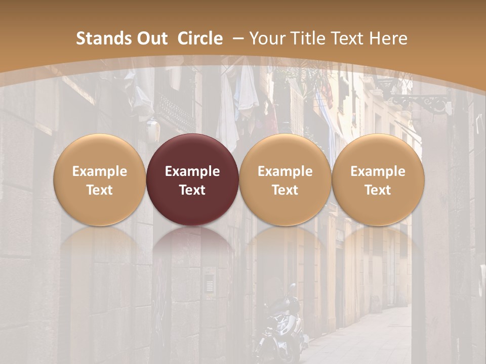 Tenement House In Barcelona. PowerPoint Template