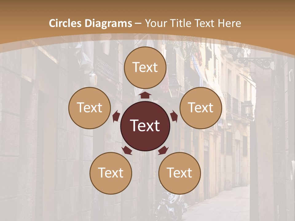 Tenement House In Barcelona. PowerPoint Template