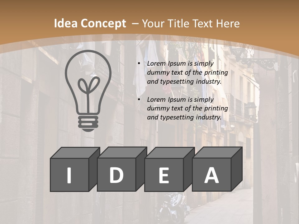 Tenement House In Barcelona. PowerPoint Template