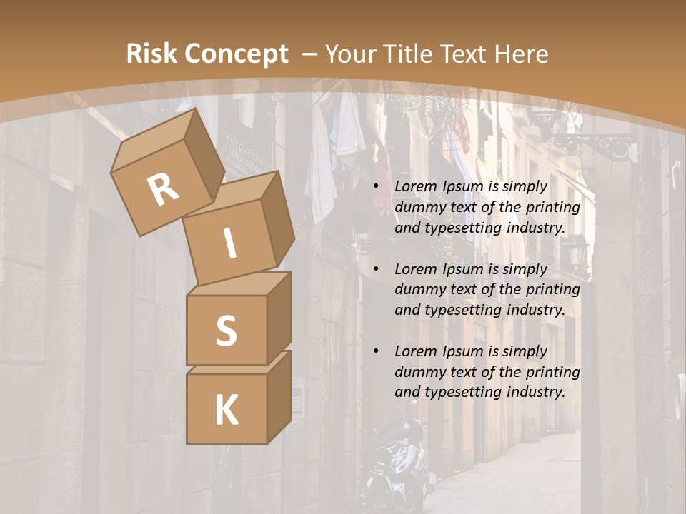 Tenement House In Barcelona. PowerPoint Template