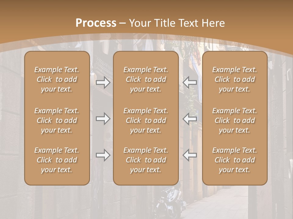 Tenement House In Barcelona. PowerPoint Template