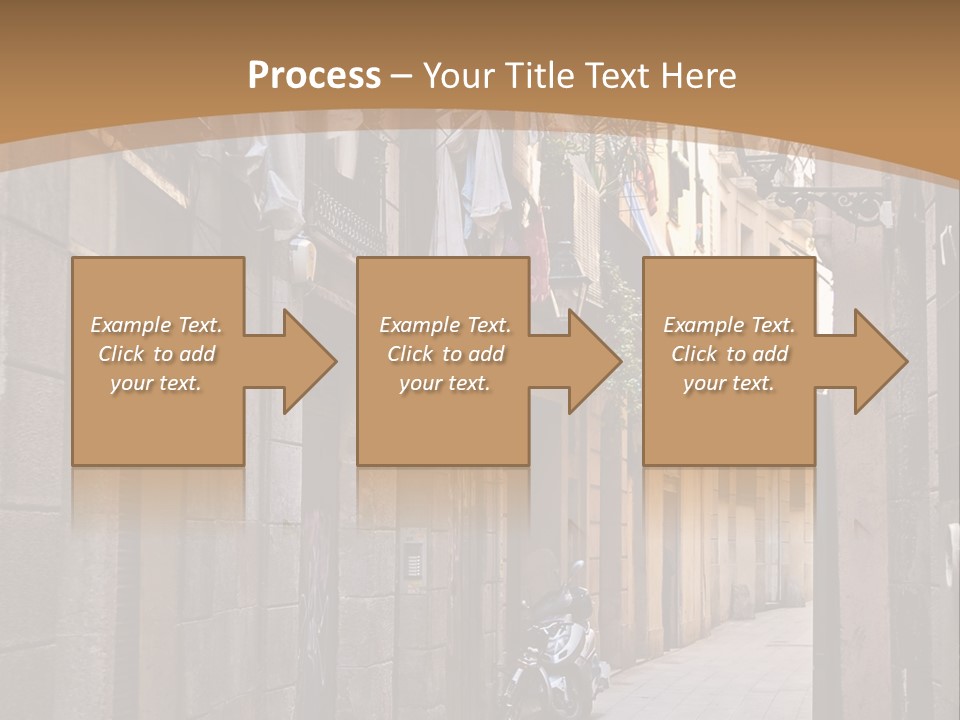 Tenement House In Barcelona. PowerPoint Template