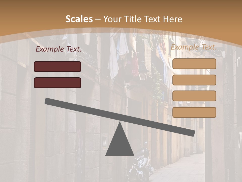 Tenement House In Barcelona. PowerPoint Template