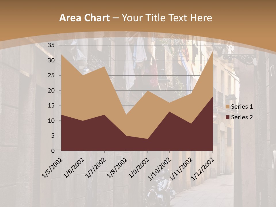 Tenement House In Barcelona. PowerPoint Template