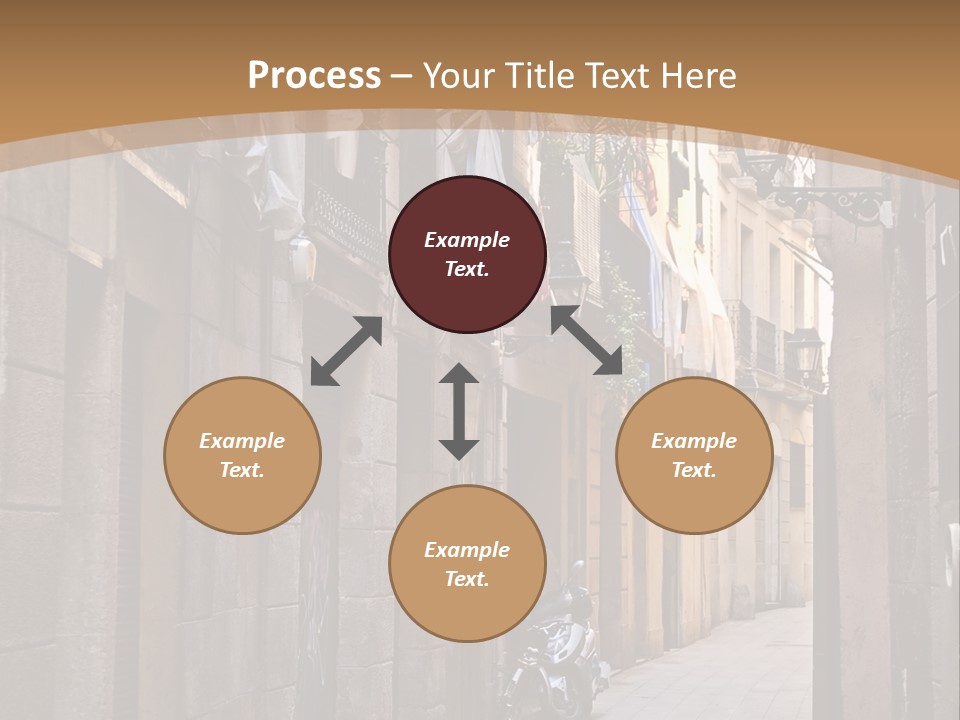 Tenement House In Barcelona. PowerPoint Template