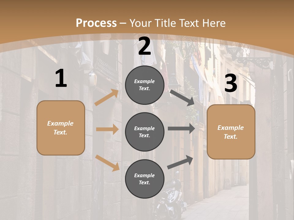 Tenement House In Barcelona. PowerPoint Template