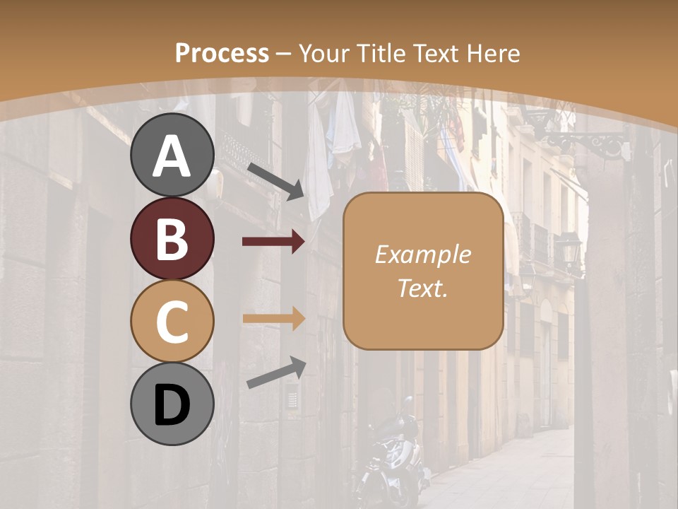 Tenement House In Barcelona. PowerPoint Template