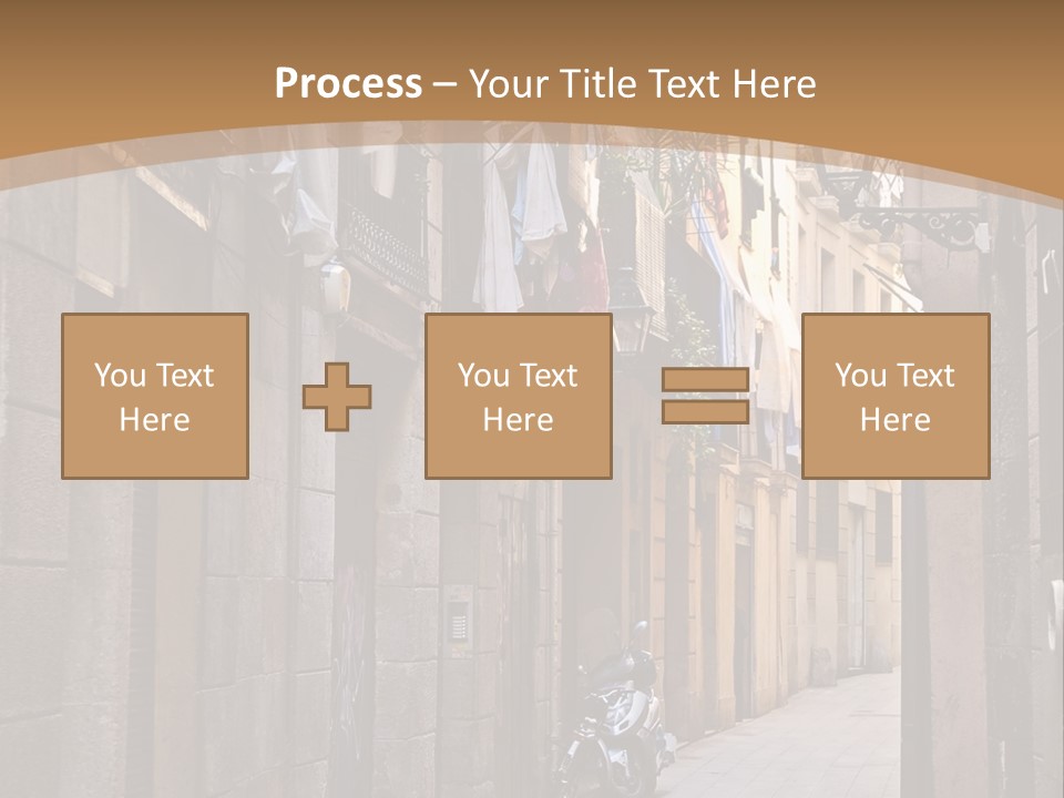 Tenement House In Barcelona. PowerPoint Template