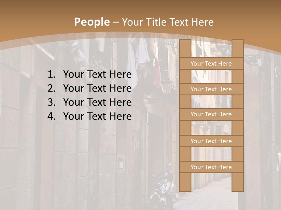 Tenement House In Barcelona. PowerPoint Template