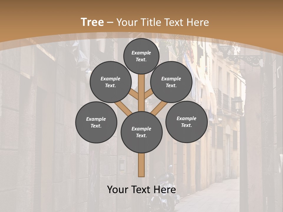 Tenement House In Barcelona. PowerPoint Template