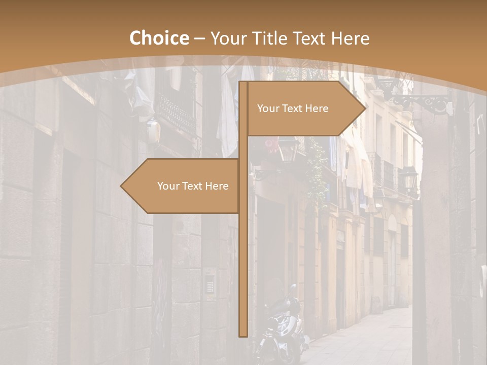 Tenement House In Barcelona. PowerPoint Template