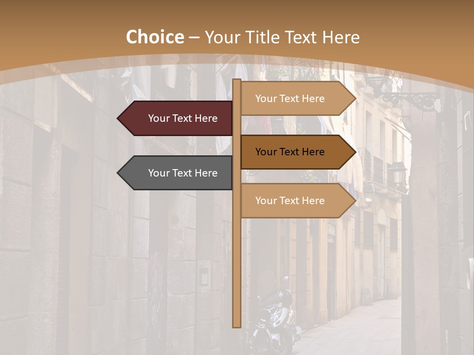 Tenement House In Barcelona. PowerPoint Template