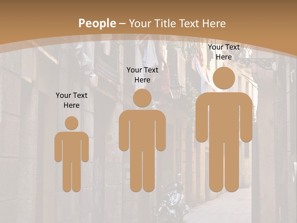 Tenement House In Barcelona. PowerPoint Template