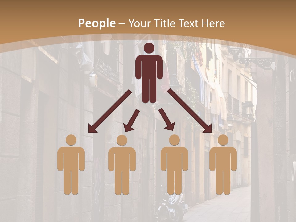 Tenement House In Barcelona. PowerPoint Template