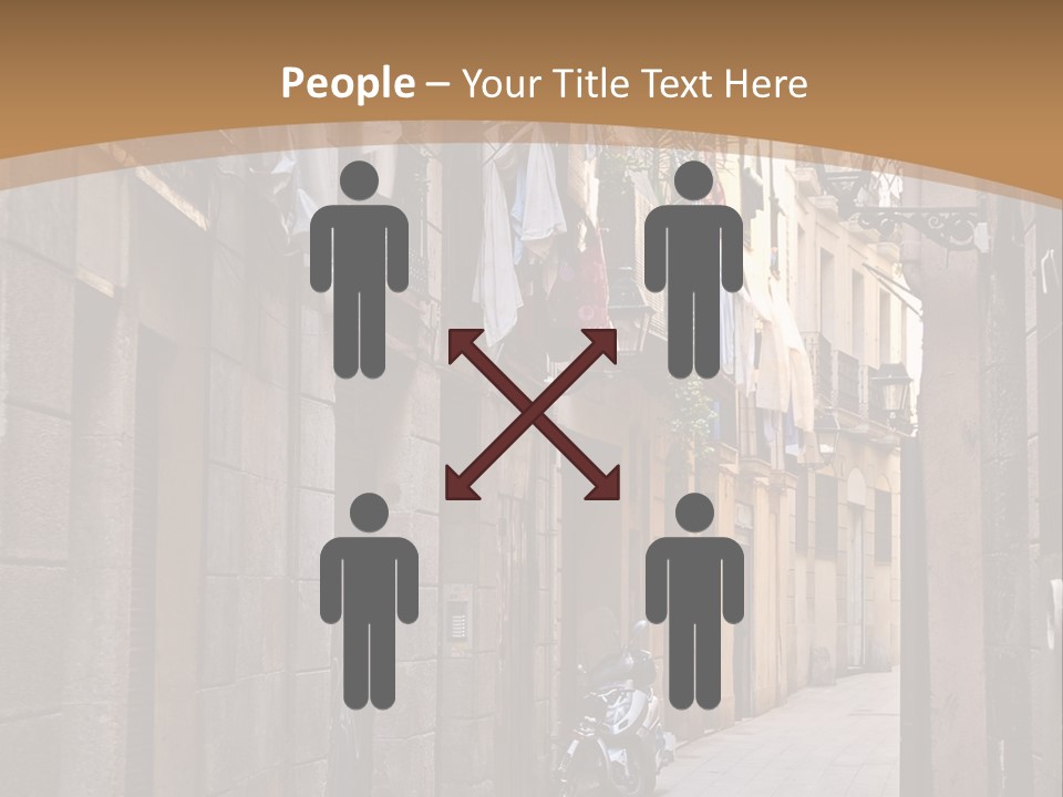 Tenement House In Barcelona. PowerPoint Template