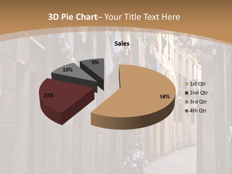 Tenement House In Barcelona. PowerPoint Template