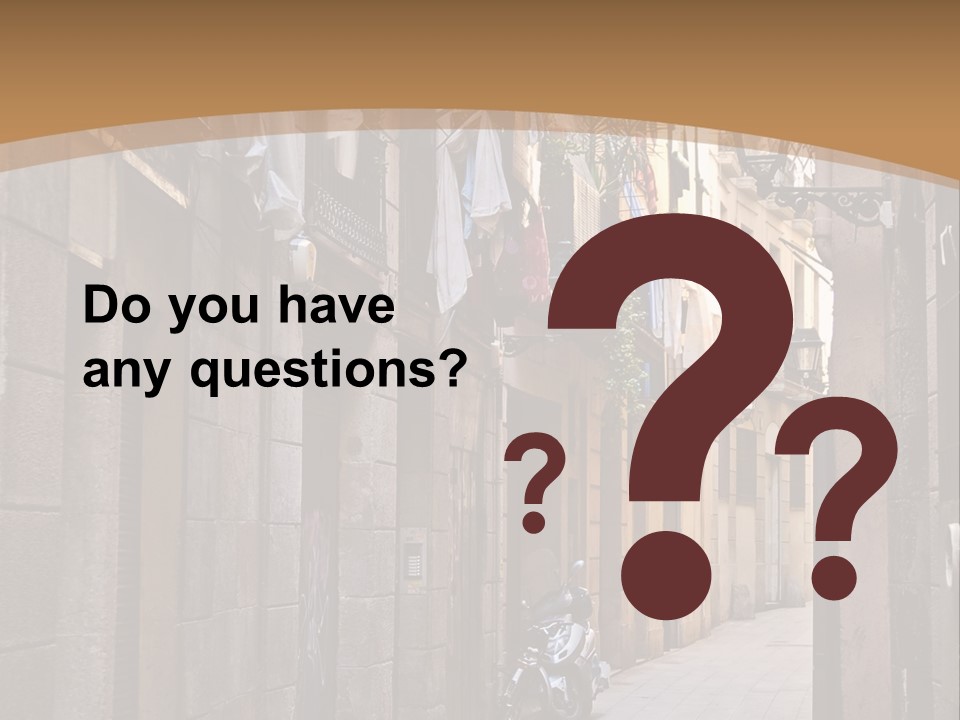 Tenement House In Barcelona. PowerPoint Template