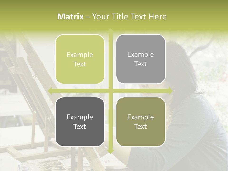 Art Teacher Paints In Preparation For Class PowerPoint Template