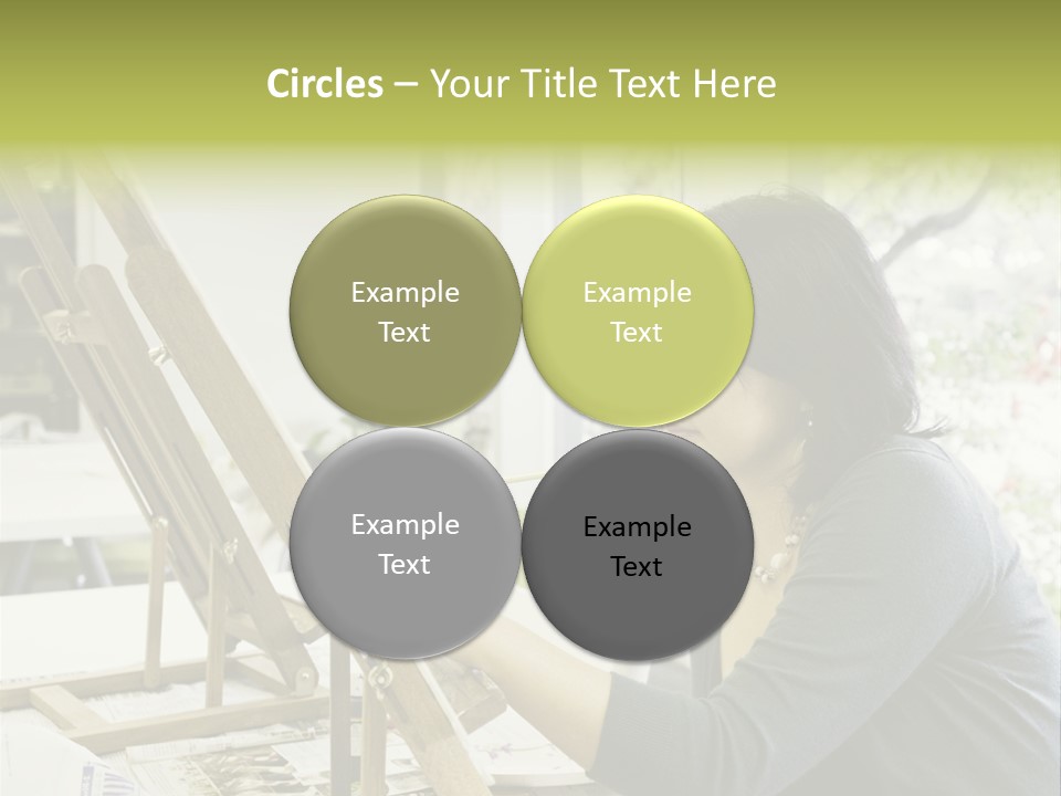 Art Teacher Paints In Preparation For Class PowerPoint Template