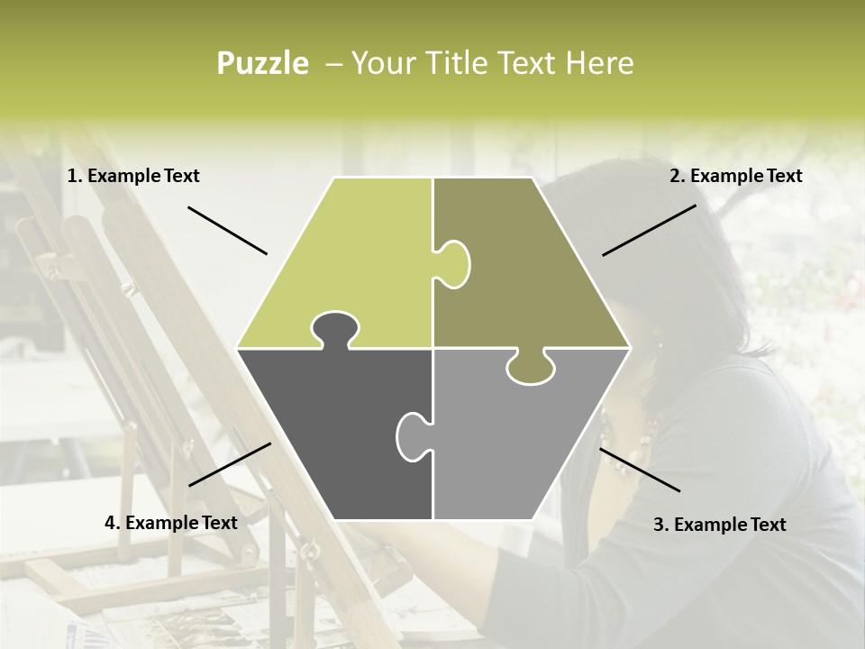 Art Teacher Paints In Preparation For Class PowerPoint Template
