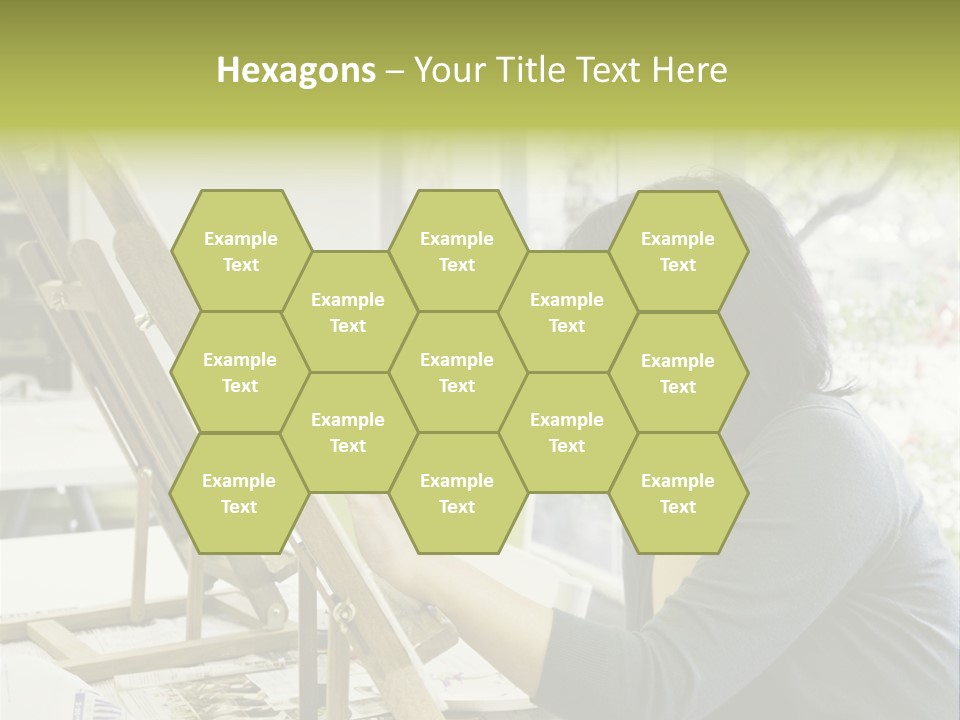 Art Teacher Paints In Preparation For Class PowerPoint Template