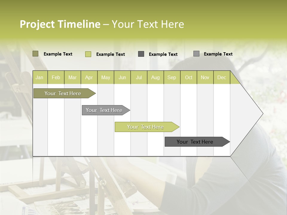 Art Teacher Paints In Preparation For Class PowerPoint Template