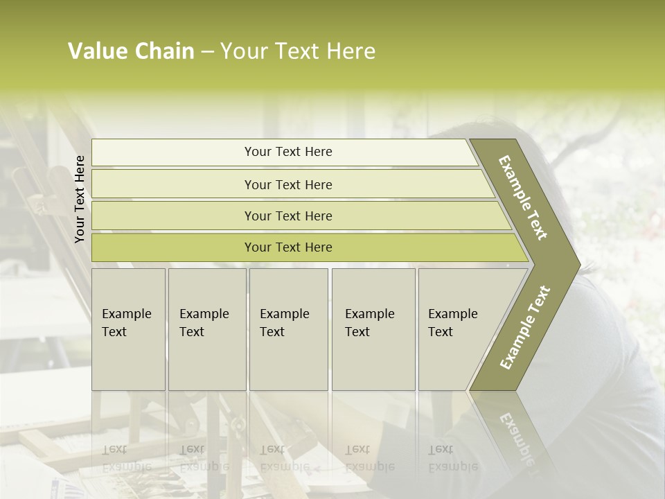 Art Teacher Paints In Preparation For Class PowerPoint Template