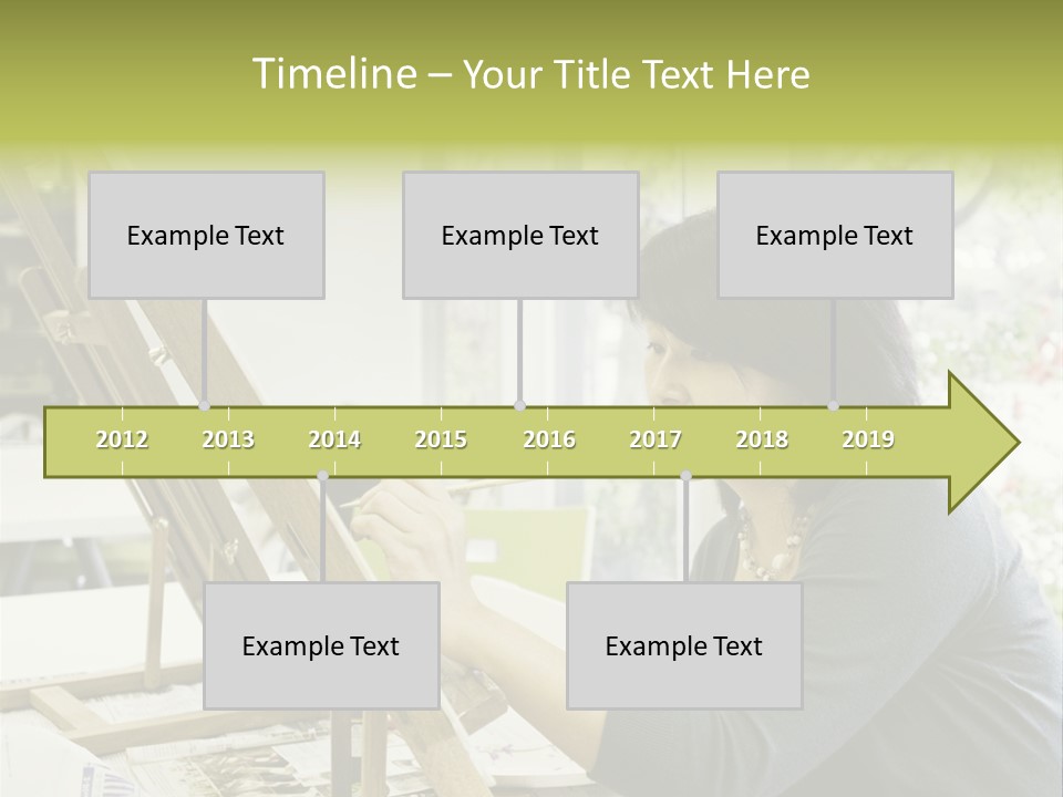 Art Teacher Paints In Preparation For Class PowerPoint Template