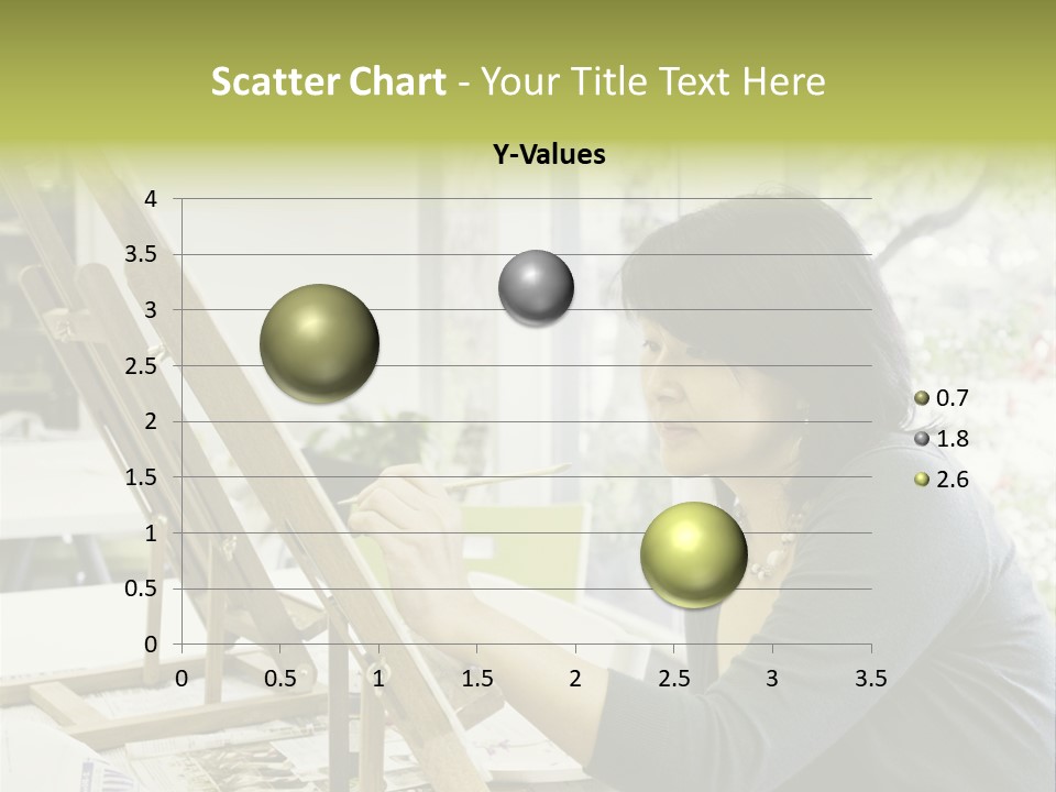 Art Teacher Paints In Preparation For Class PowerPoint Template