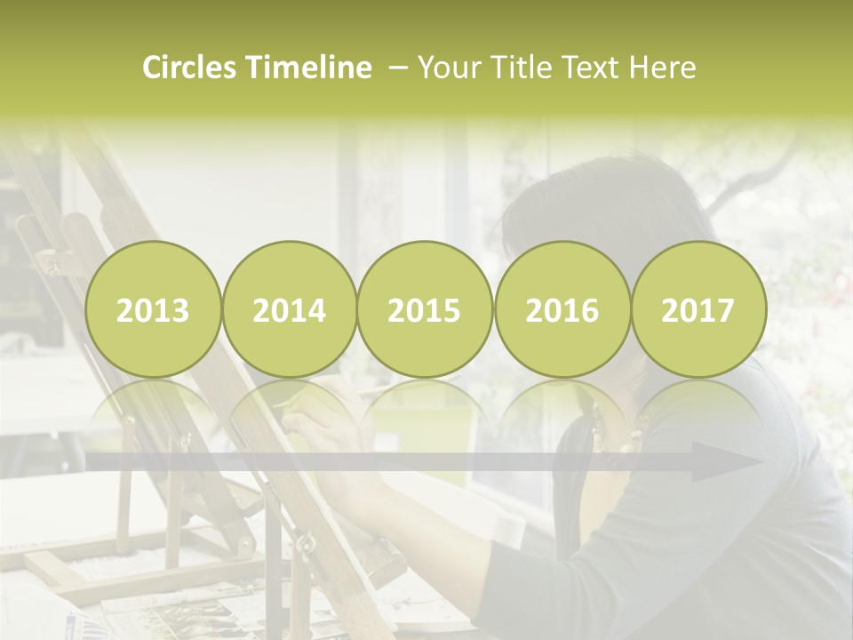 Art Teacher Paints In Preparation For Class PowerPoint Template