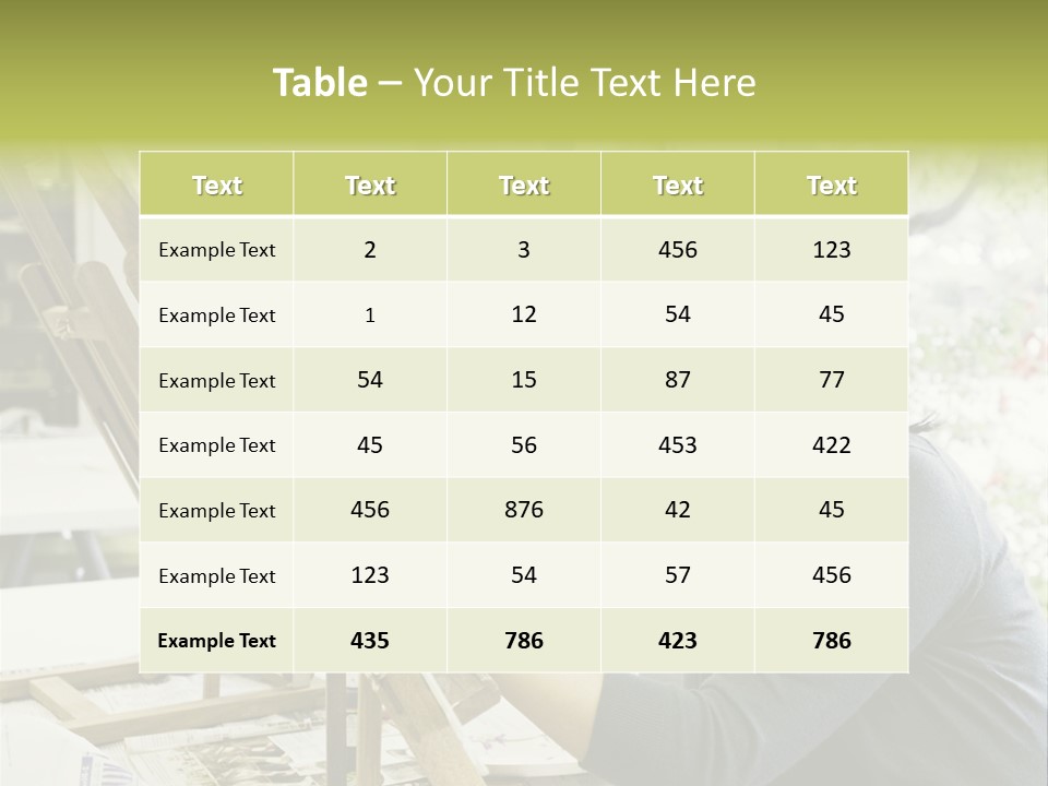 Art Teacher Paints In Preparation For Class PowerPoint Template