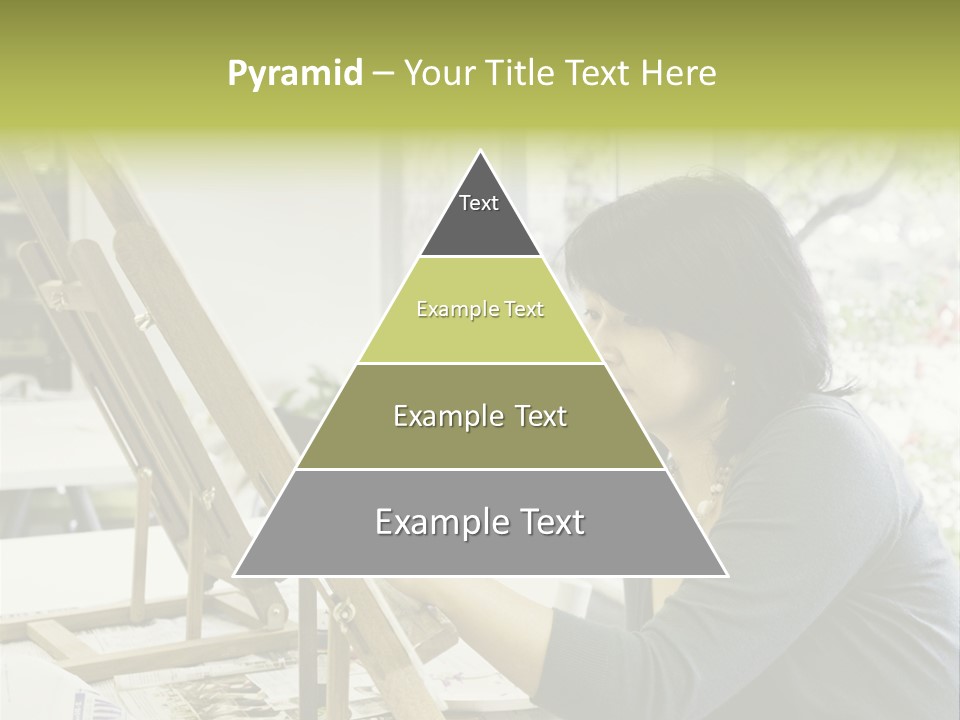 Art Teacher Paints In Preparation For Class PowerPoint Template