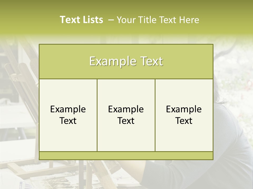 Art Teacher Paints In Preparation For Class PowerPoint Template