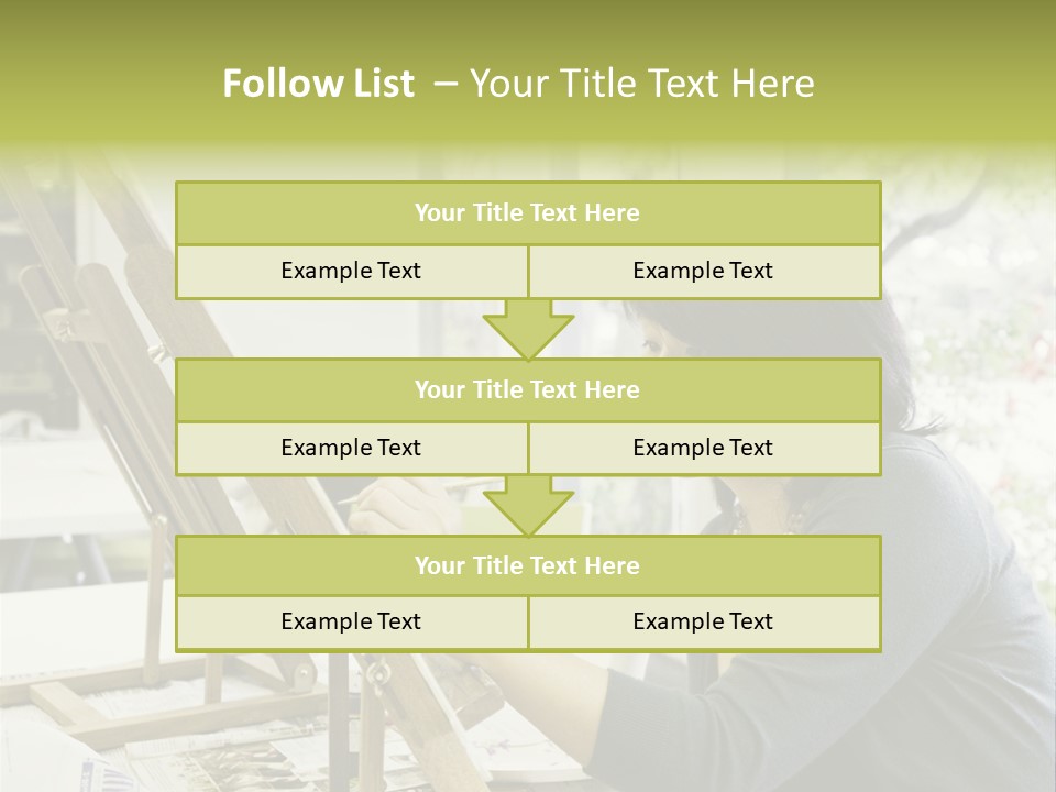 Art Teacher Paints In Preparation For Class PowerPoint Template