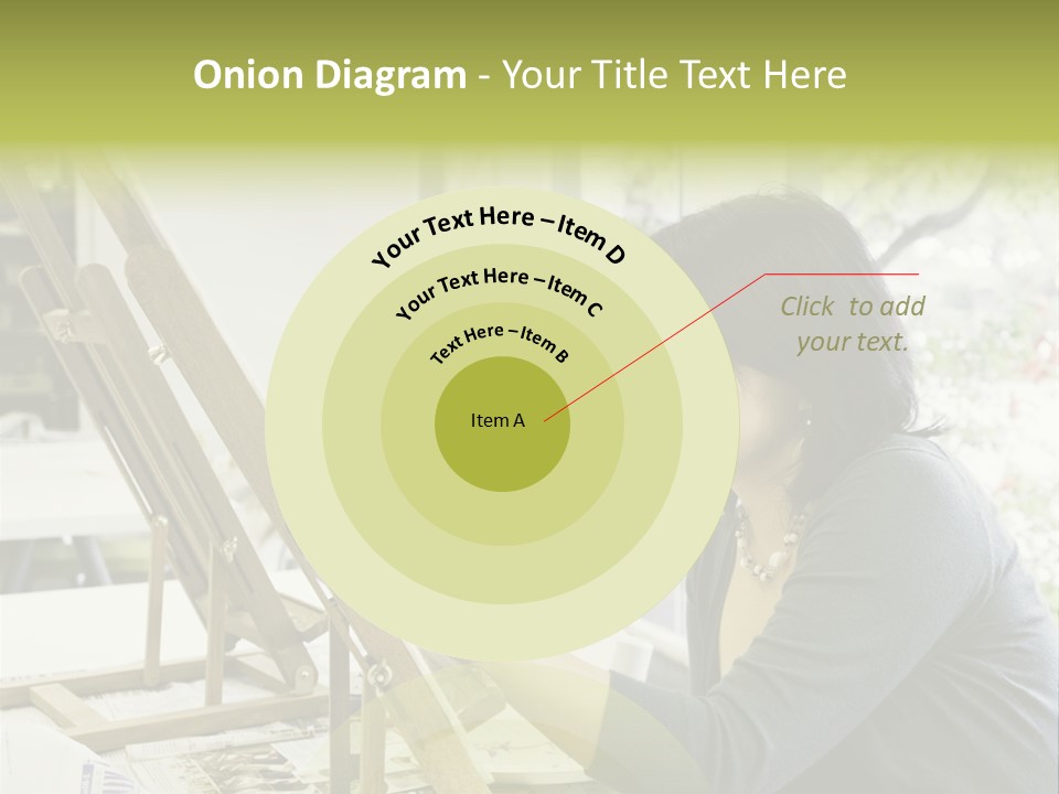 Art Teacher Paints In Preparation For Class PowerPoint Template