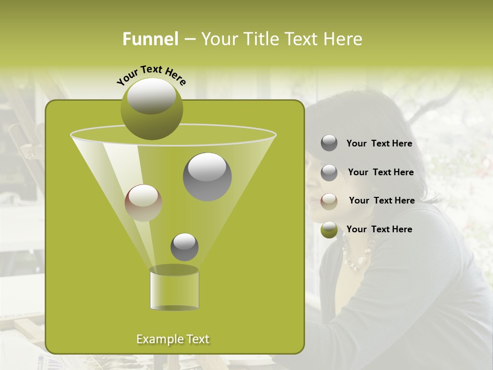 Art Teacher Paints In Preparation For Class PowerPoint Template